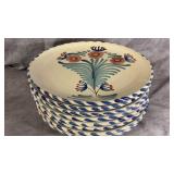 Set of 8 Vintage Hand-painted Mexican Talavera