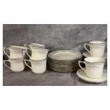 Noritake Rothschild Teacups and Saucers, Dessert