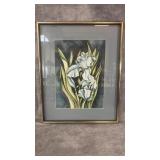 Framed Floral Art Print Signed by Artist