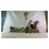 Rustic Farmhouse Decor Set with Rooster Motif