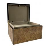 Lacquered Burl Walnut Veneer Keepsake Box