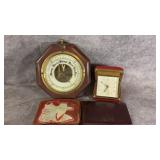 Vtg. Ingraham Travel Alarm Clock, Vtg. Aneroid