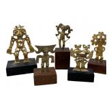 (5) Alva Studios Pre Colombian Effigy Pendants &