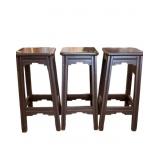3 Wooden Counter Height Barstools