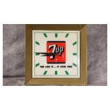Vintage Original 1960s 7UP Soda Advertising Clock