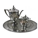 ARBOR W.M.A RODGERS SILVER PLATE TEA SET