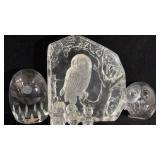 Vintage Mats Jonasson "Uggla" Lead Crystal
