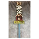 Farmhouse "Welcome" Sign with Stacked Wooden