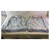 (2) Vera Bradley paisley quarter-zip pullover