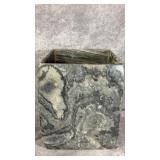Natural Stone Square Bathroom Trashcan or Tissue