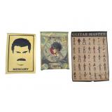 (6) Vintage Assorted Posters  "Guitar Master" &