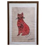 Andy Warhol "Sam The Cat" Framed Print