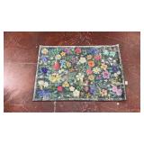 Natural Life wildflower chenille rug features a