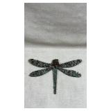 dragonfly wall art piece features mosaic broken
