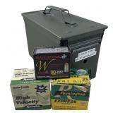 Medium ammo can with 20 gauge and .380 ammo