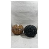 fall-themed pumpkin decoration is meticulously