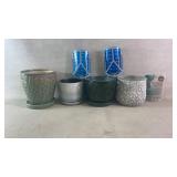 Glazed Planters Pottery /Cactus Plant Food