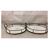 Pair of Rustic Style Serving Trays