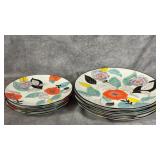 Park Hill Collection Salad & Dinner Plates Poppy