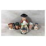 ROYAL DOULTON-Toby Jug Holding Flagon,Miss Nostrum