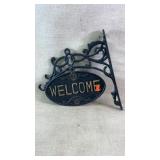 cast iron hanging Welcome sign