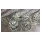(5) Vintage Anchor Hocking Glass Snack Serving