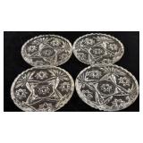 (4) Vintage 1960ï¿½s Anchor Hocking Presscut