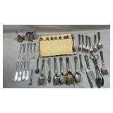 collection of antique silver plated tableware