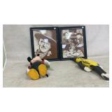 Vintage portraits and Mickey Mouse and Mr peanut