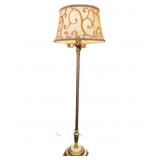 Vtg Torchiere Floor Lamp Milk Glass Shade 3 Candle