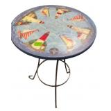 Sailboats and Lighthouse Side Table-SANDY HOOK,