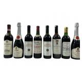 (8) Sealed Collector Bottles Of Wine