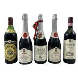 (5) Sealed bottles of collectors wine bottles