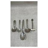 collection of antique sterling silver tableware