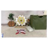 NEW Fabric Basket, Flower Hanging Artwork, Vase
