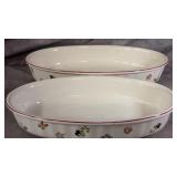 Villeroy & Boch White Porcelain Oval Bakers