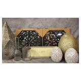 Assorted Misc. Decor Vases, Easter Eggs, Picture