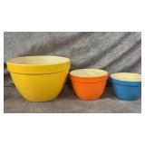 (3) Vintage Crate & Barrel Nesting Bowls "Addison"