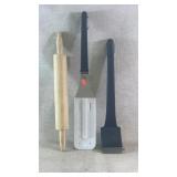 (3)PAMPERED CHEF Grill Cooking Utensils, Rolling