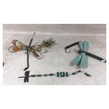 2 Hanging Dragonfly Decor Outdoor
