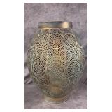 Moroccan-style Metal Pendant Lantern Candle Holder