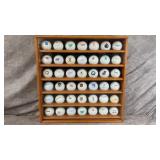 Oak Finished 42-Ball Branded Golf Balls Display