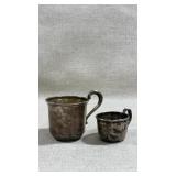 Vtg sterling silver baby cups