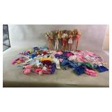 (5) 1900s Barbie & Ken dolls & accessories
