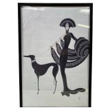 Erte "Symphony in Black" Framed print