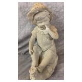 Vtg Outdoor Concrete Garden Statue