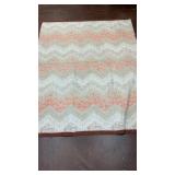 Vtg boho chevron pattern blanket
