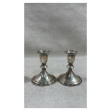 sterling silver weighted candle holders,