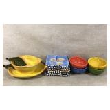 Pier 1 Lemon Serving Bowls,Modern Serving Plates,