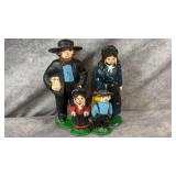 (4) Vintage Cast Iron Amish Family Figures,